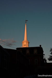 a white building with a steeple